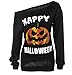 Dutebare Women Halloween Pumpkin Sweatshirt Off Shoulder Slouchy Shirt Long Sleeve Pullover Top