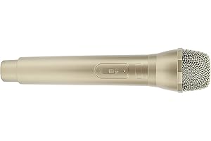 Plastic Prop Mic, Realistic Prop Microphone for Karaoke Dance Shows Practice Microphone Prop for Karaoke (Gold)
