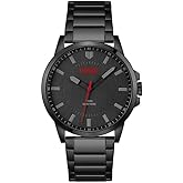 Hugo #First Men's Stainless Steel Quartz Watch - 43MM - Water Resistant - Fashion Wristwatch - Gift for Men