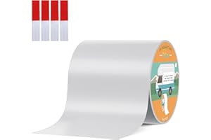 Yirilan RV Roof Sealant Tape-6 Inch x 50 Feet White Waterproof Tape, Water Proof Tape Sealing,Stop Leak Seal Tape Waterproof Repair Patch & Seal Sealant