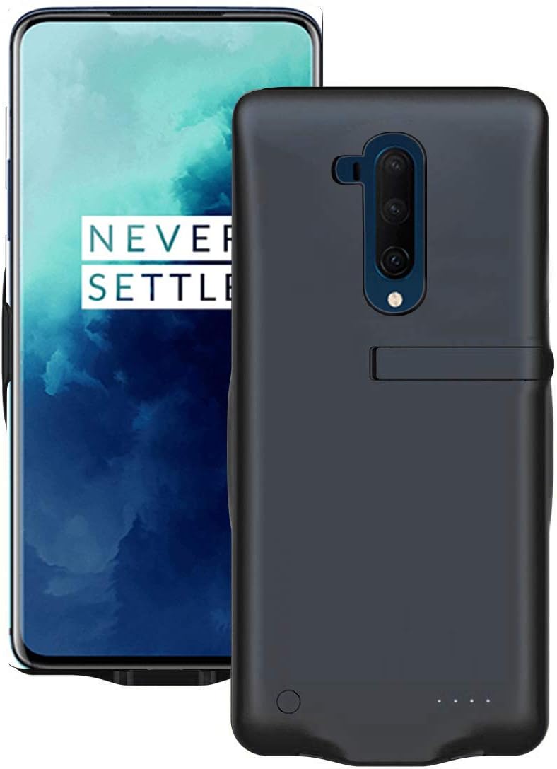 TOTOOSE Battery Charger Case for OnePlus 7T Pro 6500mAh - Portable Charger Extended Rechargeable Battery Pack Charging Protective Cover Rechargeable Extended Battery Charger Case (Black)