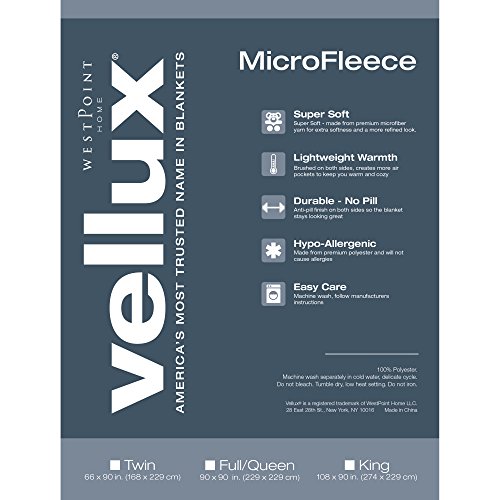 Vellux Microfleece Bed Blanket, Full/Queen, Star White Pricepulse