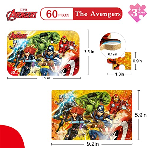 Disney Jigsaw Puzzles for Kids Ages 48,60 Pieces Marvel Superhero Hulk