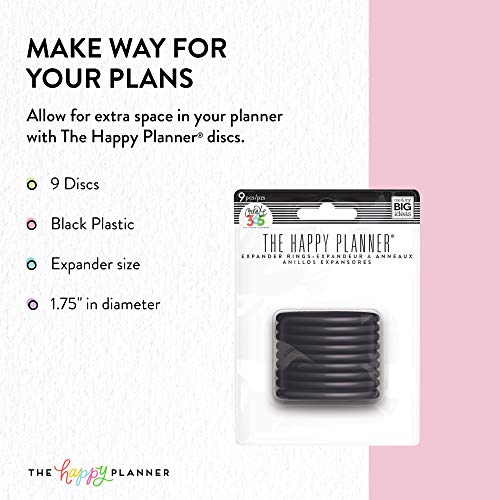 me & my BIG ideas Plastic Expander Discs, Black The Happy Planner