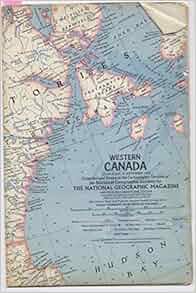 National Geographic Map - Western Canada - September 1966