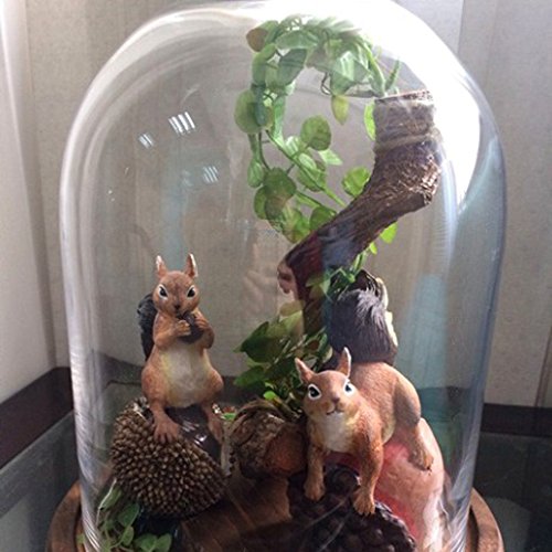 image for MonkeyJack Cute Resin 2 Squirrel Sculpture Lifelike Animal Figures Mod