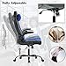 Racing Style Leather Gaming Chair,Ergonomic Swivel Rolling Chair Computer Office Chair(Blue)
