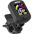 AUPHY Rechargeable Guitar Tuner Clip-on Tuner, Built-in Lithium Battery - With Guitar, Ukulele, Violin & Chromatic Tuning Modes (Type-C cable not included)