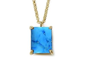 JewelryGift Choose Your Natural Gemstone Pendant with Chain 18k Gold Plated Beautiful Fashion Jewelry Necklace and Womens