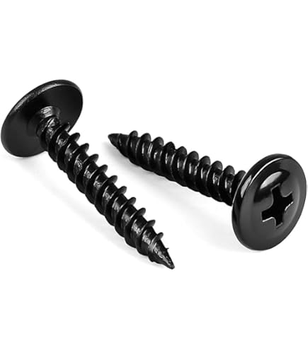 150Pcs Black Wood Screws #8 X 2 Inch - Zinc Coated Self Tapping Truss Head Deck Screws
