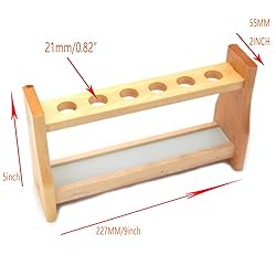 Chiloskit 21mm/0.81" Hole Wood Wooden Test Tube