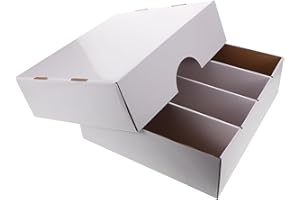 Homoyoyo Trading Card Storage Box with Dividers, Cardboard Multi-compartment Organizer 375x340x110mm