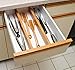 Lipper International 8896 Bamboo Wood Custom Fit Adjustable Kitchen Drawer Dividers, Set of 2