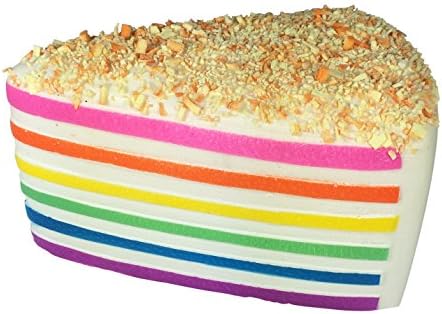 Squishy &amp; Slow Rise Rainbow Cake &amp; Bonus Random Squishy! (Rainbow with Crushed Topping)