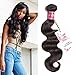 UNice Hair Brazilian Body Wave Human Hair 1 Bundle 100% Unprocessed Virgin Human Hair Weave Extensions Natural Black Color Can be Dyed and Bleached 20 inch