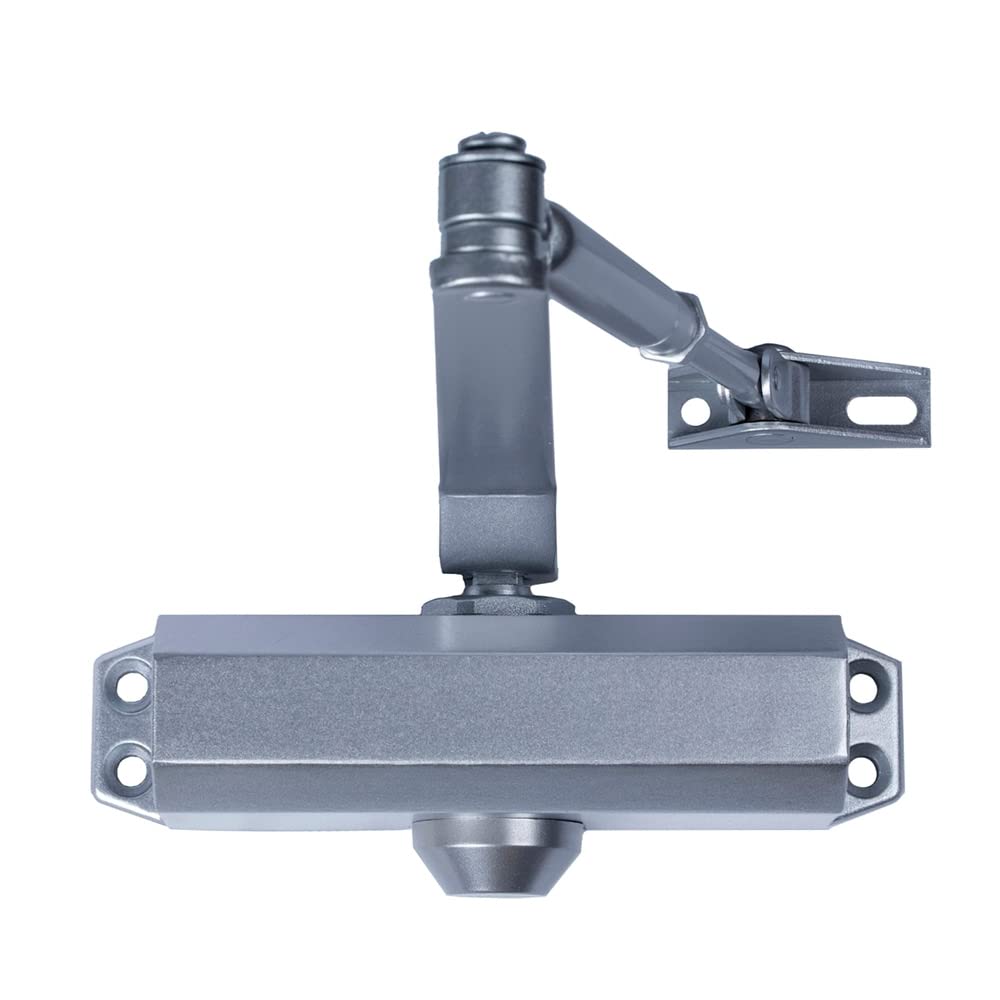 Wolfpack 3018015 – Door Closer with Retainer Force 3. Silver (Doors 80/100 cm)