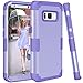 Samsung Galaxy S8 Plus Case, Hocase Shockproof Full-Body Protection Silicone Rubber Bumper+Hard Shell Hybrid Protective Case w/ Raised Edges for Samsung Galaxy S8 Plus (2017) - Lavender Purple