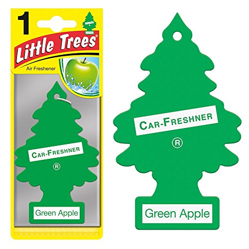 Little Trees Magic Tree Car Home Air Freshener Freshner Smell Fragrance Aroma Scent - GREEN APPLE (48 Pack)