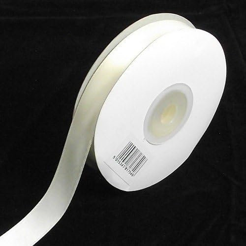 single roll of Ivory Double faced Satin Ribbon 3mm, 10mm, 16mm, 25mm widths (16mm x 25M)