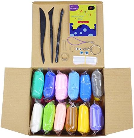 Air Dry Modeling Magic Clay, Ultra-light Plasticine, 24 Colors a Box