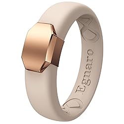 Egnaro Silicone Wedding Bands for Women, Inner Arc