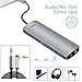 Tikko USB C Hub, USB C Adapter with Type C Charging Port, 3.5mm Audio/Mic 2in1, 4K HDMI, USB 3.0 SD/TF, 3 USB 3.0 Ports,1000M Ethernet Port, for MacBook Pro 2015/2016,Chromebook & More USB C Devices