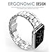 MoKo Compatible Band Replacement for Apple Watch 38mm 40mm Series 4/3/2/1, Stainless Steel Metal Replacement Smart Watch Strap Bracelet - Silver (Not Fit iWatch 42mm 44mm)