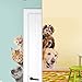 Removable 3D Cute Dog Cat Wall Sticker Switch Decal Mural Art Decor Poster Background Wallpaper (2#)