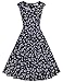 MUXXN Women's Sweetheart Floral Sleeveless Knee Fit-and-Flare Dress, Umbrella Blue, XX-Large