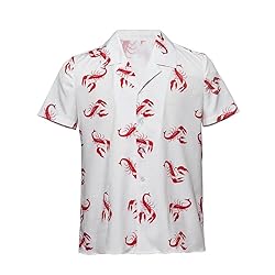 Men's Kramer Seinfeld Lobster Shirt Button-Up White