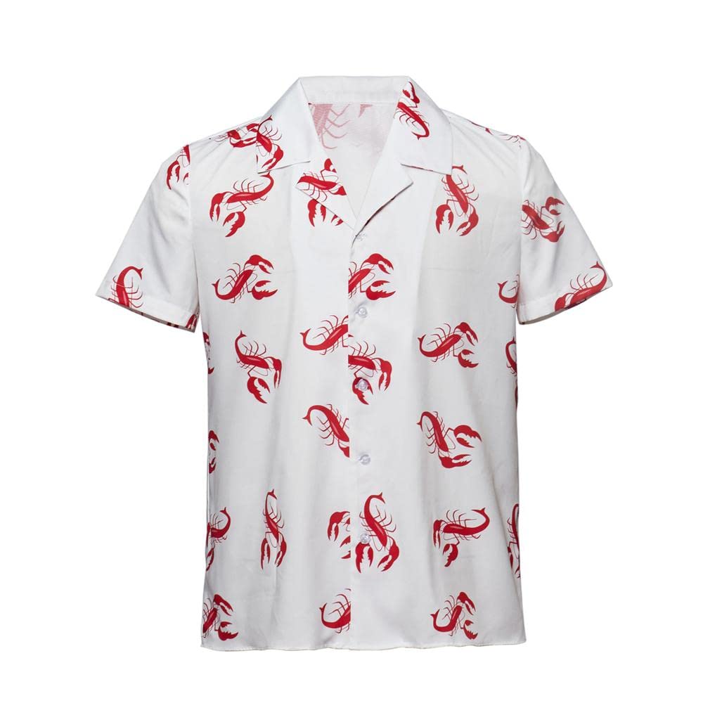 Men's Kramer Seinfeld Lobster Shirt Button-Up White