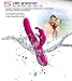 Fantastic Zone Rabbit Vibrator 360 degree Rotation Waterproof 7 Speed G Spot Dildo Rechargeable Massager Adult Products Sex Toy Rose Red