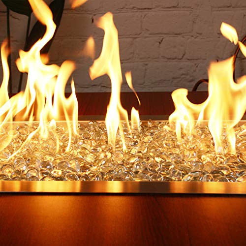 Uniflasy 1/2 Inch Fire Glass for Fire Pit, Fire Glass Beads, Fire Glass