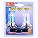 NEWBROWN 9006 Headlight Bulbs 9006 HB4 Halogen Bulb 5000K Super White Light Long Life Replacement P22D 12V/51W (9006/HB4, 2 Pack)