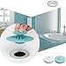 2PCS Buorsa Creative Silicone Tub Drain Stopper/Strainer/Hair Catcher,2 in 1 Stop & Filter(Blue & White)