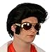 Kangaroo Costume Wigs; 1960s Rock 'n Roll Black Wig;