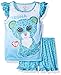 TY Beanie Boo Girls' Big Leona The Leopard Beanie Boo Ruffle Pajama Short Set, Blue, 7/8