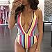 BiggerStore Sexy Women's Striped Push up Swimsuit One Piece Bathing Suit Swimwear Monokini