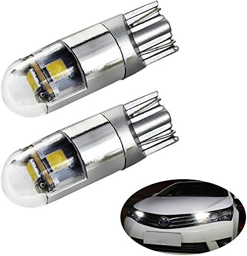 YOOSEN White T10 W5W 168 194 2825 LED Bulbs For 12v Front Parking Lights Pack of 2