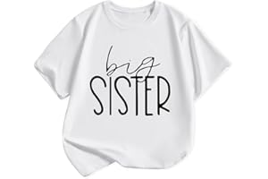 Sanqidu Toddler Baby Girls Not Only Child But Big Sister T Shirts Tops Older Sister Tees Summer Outfit Clothes