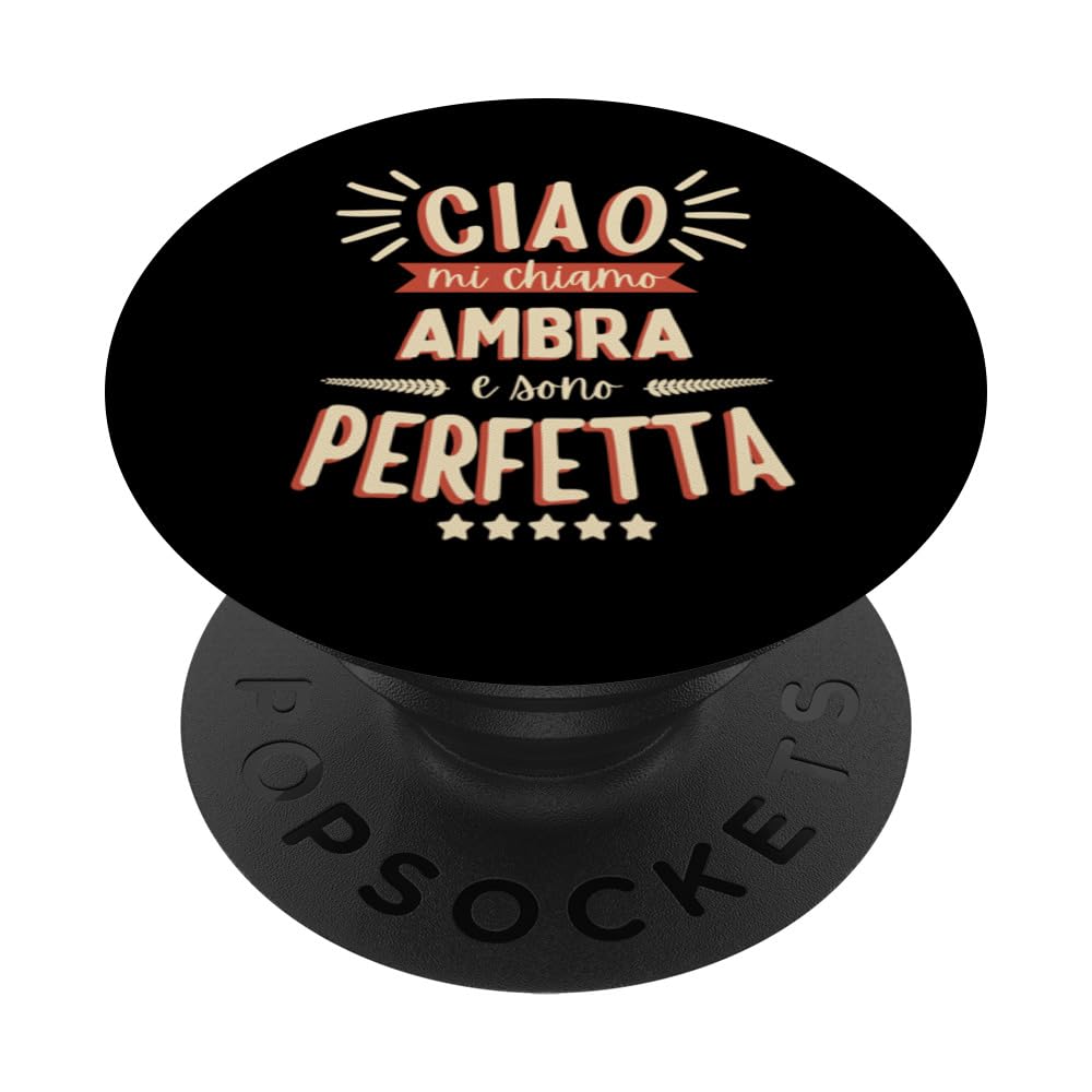 Ambra Idea Regalo Personalizzata Amica Nome Divertente PopSockets Swappable PopGrip