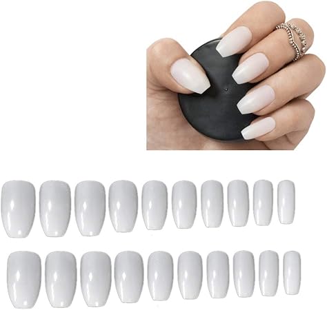 Amazon Timagebreze ネイルフルカバー ショートバレリーナネイルフェイクネイル 500個 アクリルネイルネイルチップ 10サイズ ホワイト Timagebreze ネイルチップ 通販