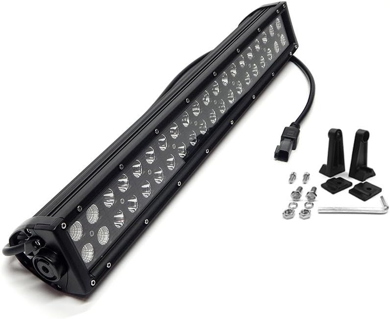 "Southern Truck 75020 20"" LED Light Bar (Face Str, Dbl Row, Combo Flood/Beam 120w/DT Harness 79900/9,600 Lumens)", black series