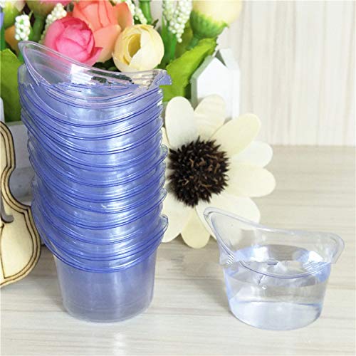 50 Pcs Non Sterile Disposable Plastic Eye Wash Cups Portable Disposable Measuring Cup 5ml Eye Flush Cleaning Cups Vials for Storage or First Aid Kit Use by PPX
