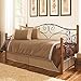 Doral Complete Metal Daybed with Link Spring and Trundle Bed Pop-Up Frame, Matte Black Finish, Twin