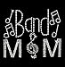 Iron on Hot Fix Rhinestone Motif Design Band Mom