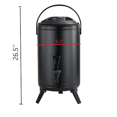 Buy 2 5 Gallon Insulated Beverage Dispenser With Stainless Steel Insulated Double Wall Matte Surface Black For Coffee Tea Milk Soup Family Party Cafe Buffet 1 12l Online In Poland B083q6nys2