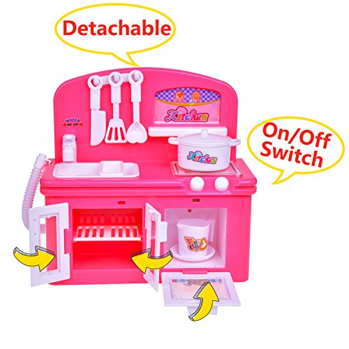 image for FUN LITTLE TOYS Toy Kitchen Appliances for Girls, Stove Burner with Ov