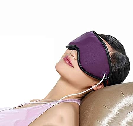 Elektrische Augenmassagegerät mit Wärme Kompression, Luftdruck, Natürlicher Musik, Akku für Trockene Augen, Fatigue Relief, W