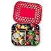 LUNCHBOTS Trio Three Section Container Red Dot, 1 EA